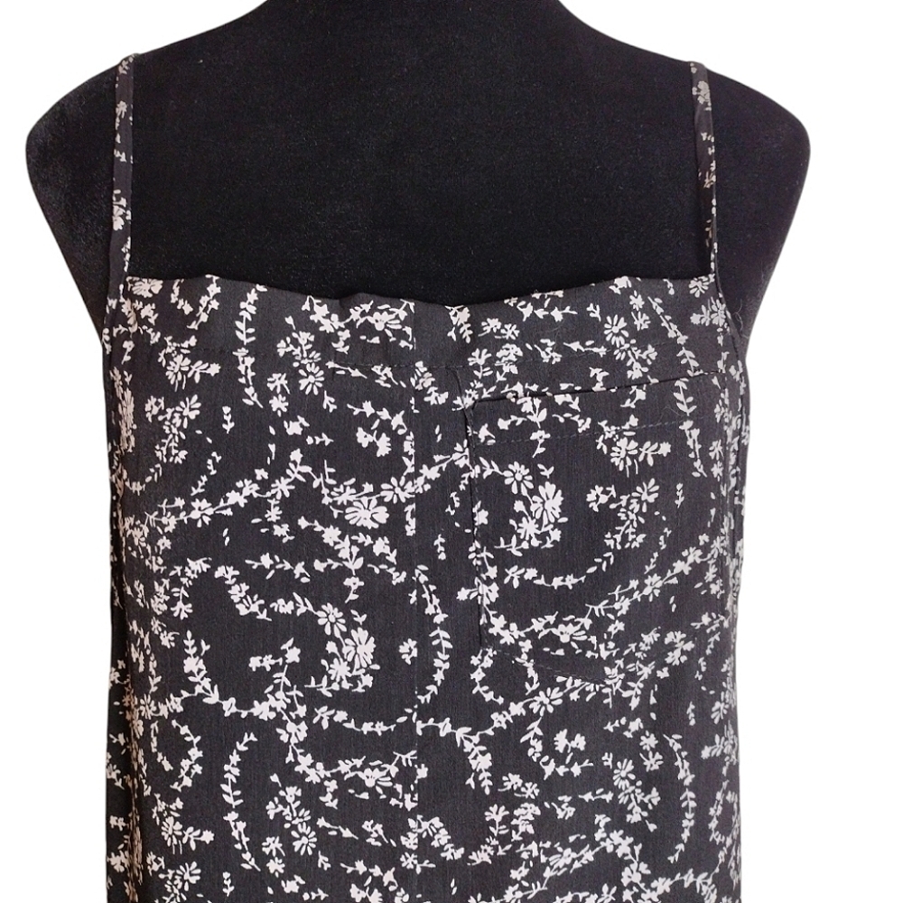 CALISTA Wide Leg Black and White Floral Jumpsuit Adjustable Strap Size Small - Picture 5 of 8